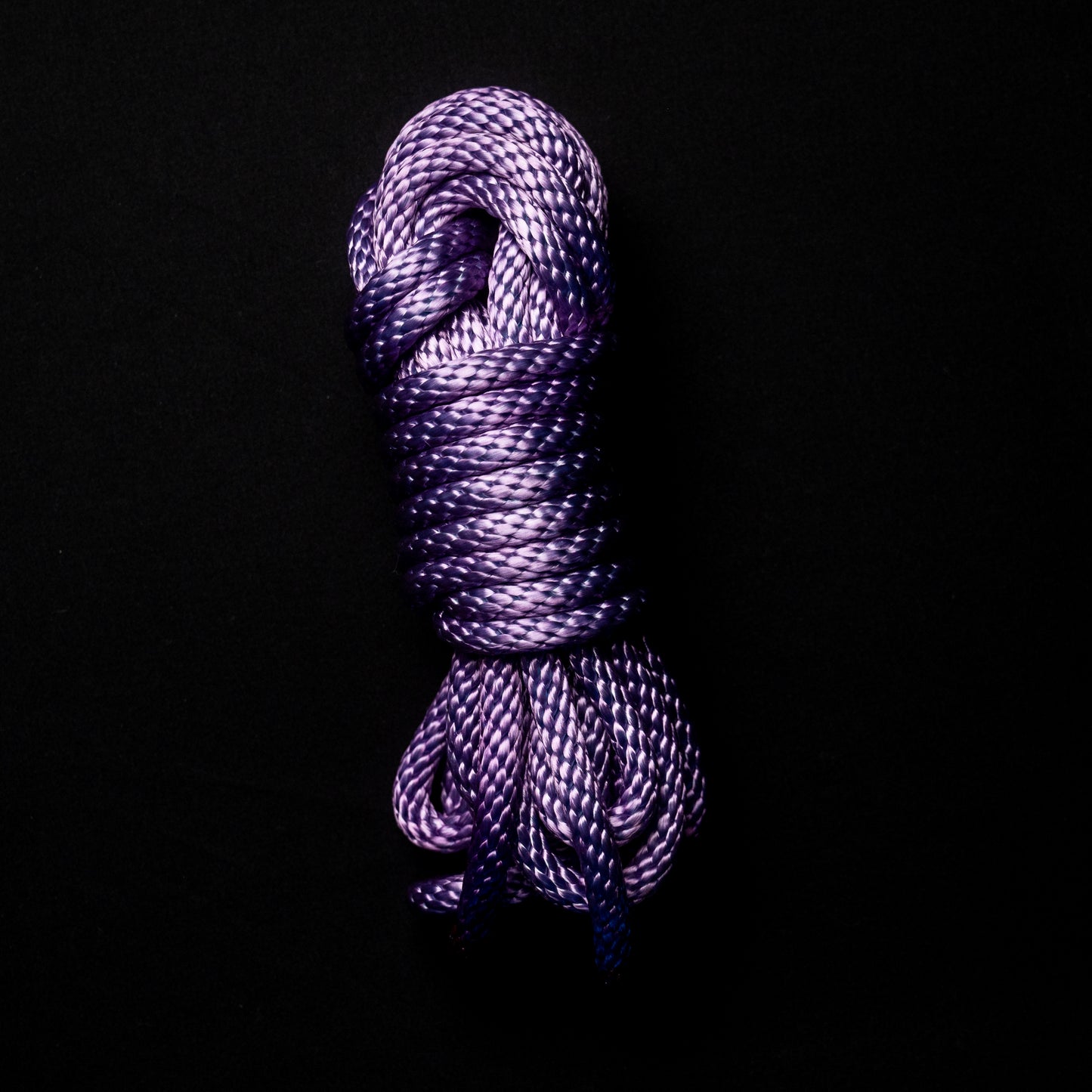 15 ft nylon rope bundle in Ultraviolet Kiss, a light purple with neon lavender & light blue base.