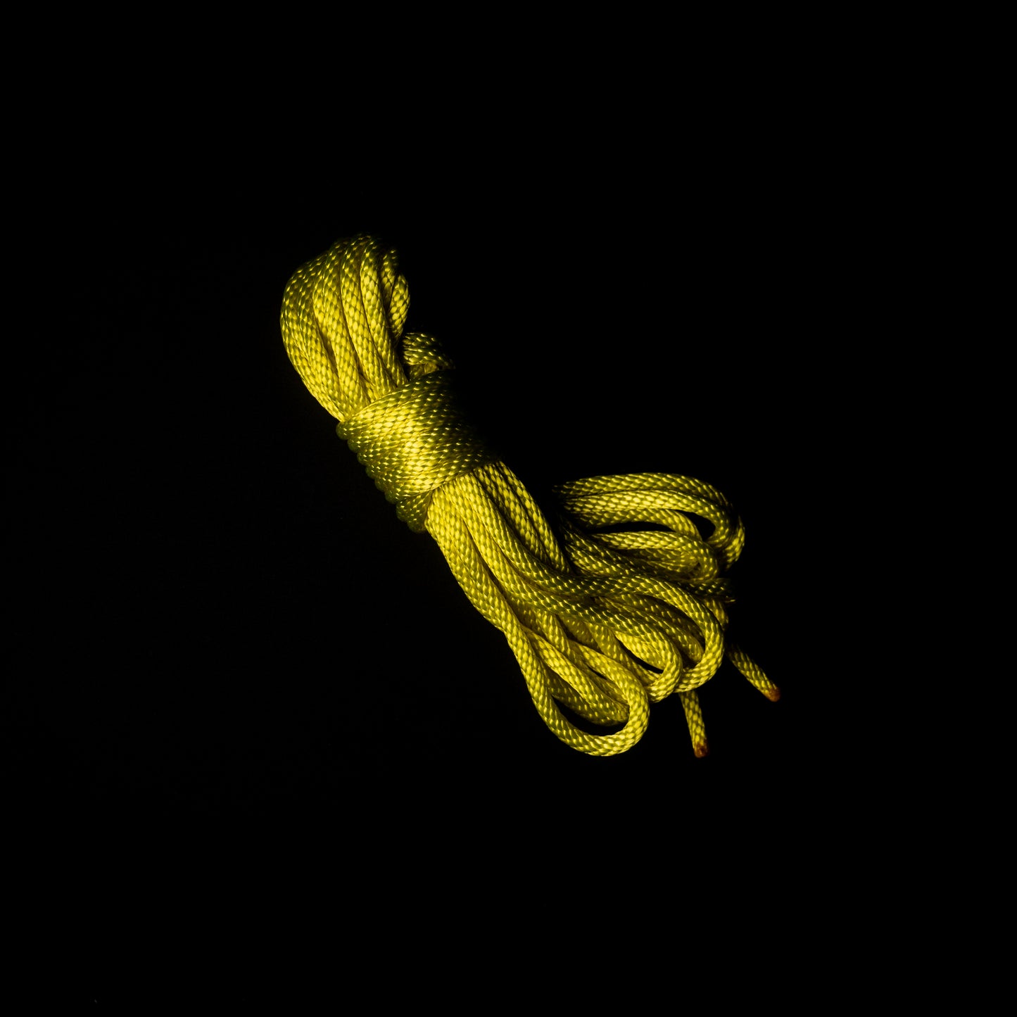 30 ft nylon rope bundle in Banana Bound (UV), a bright neon yellow with mild green undertones.