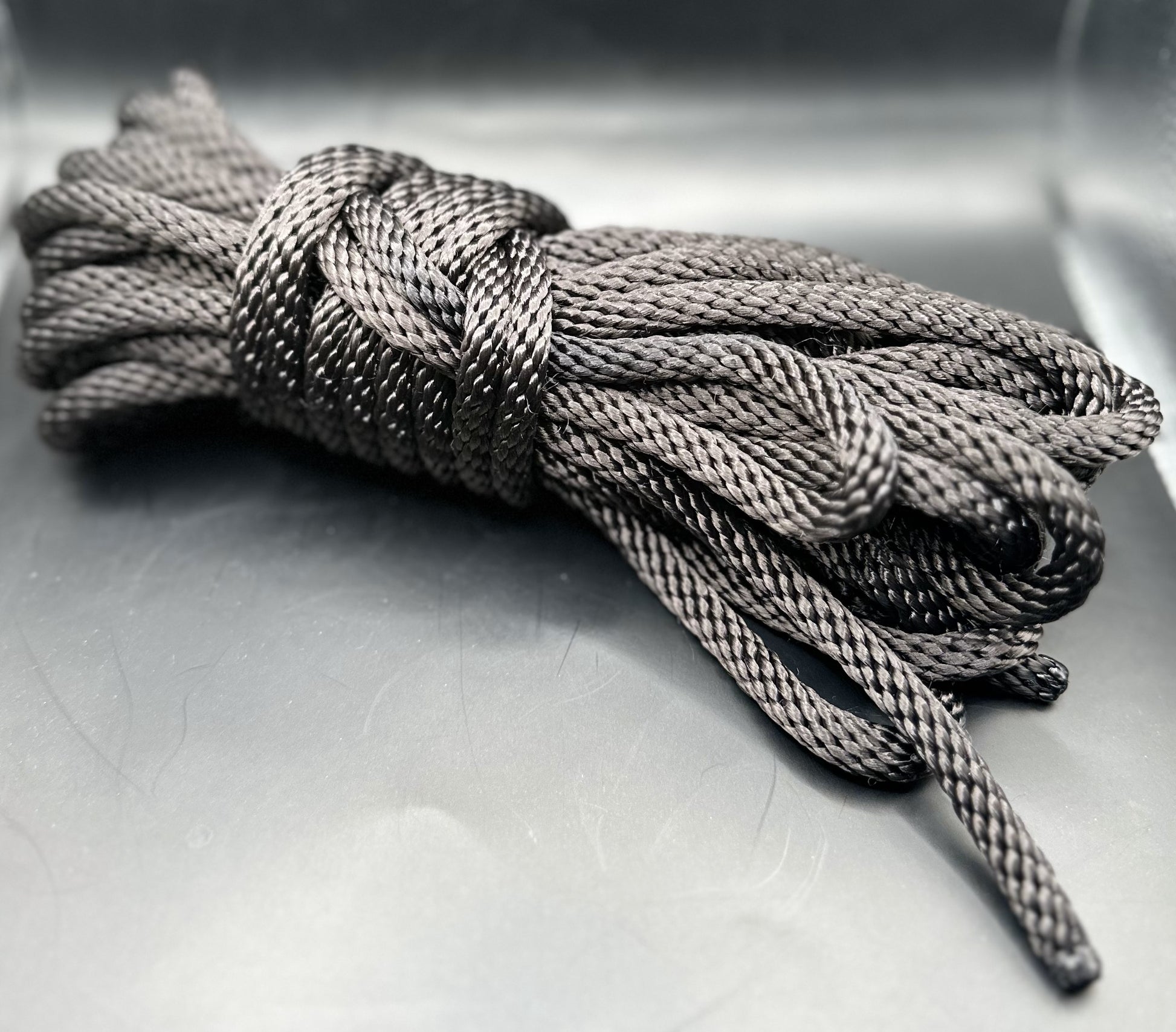 30 ft nylon rope bundle in Vampyre Blood Black, a warm rich black with chocolate undertone. 