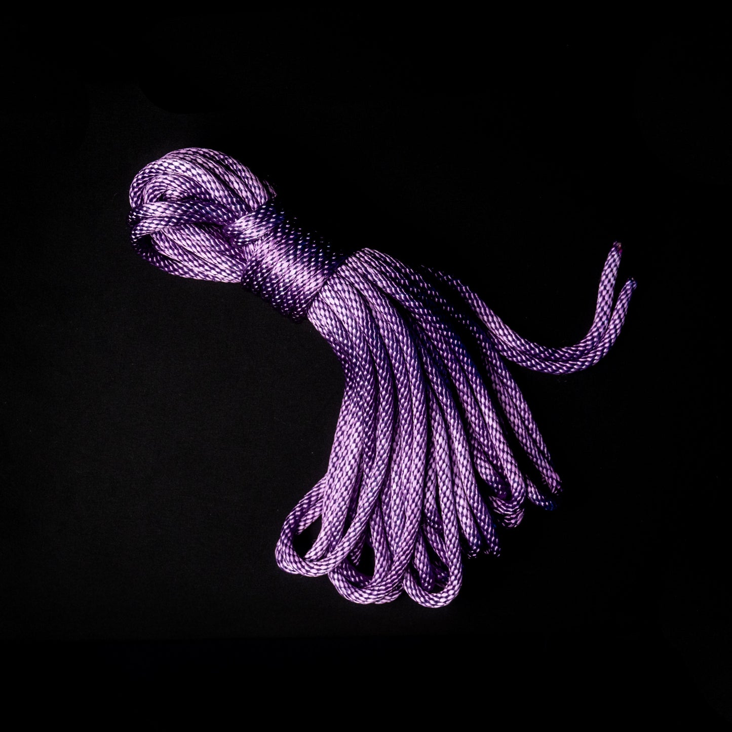 50 ft nylon rope bundle in Ultraviolet Kiss, a light purple with neon lavender & light blue base.