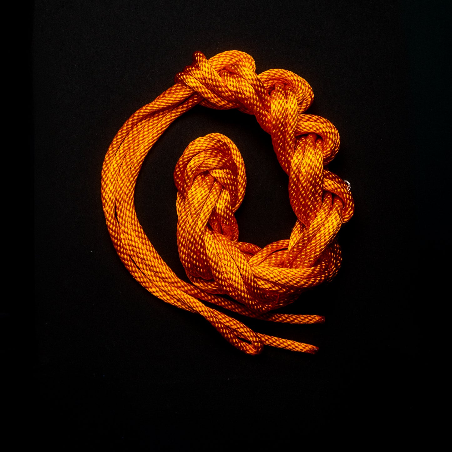 30 ft nylon rope bundle with minor manufacturing imperfections in Tangerine Tease, an electrifyingly radiant citrus orange.  
