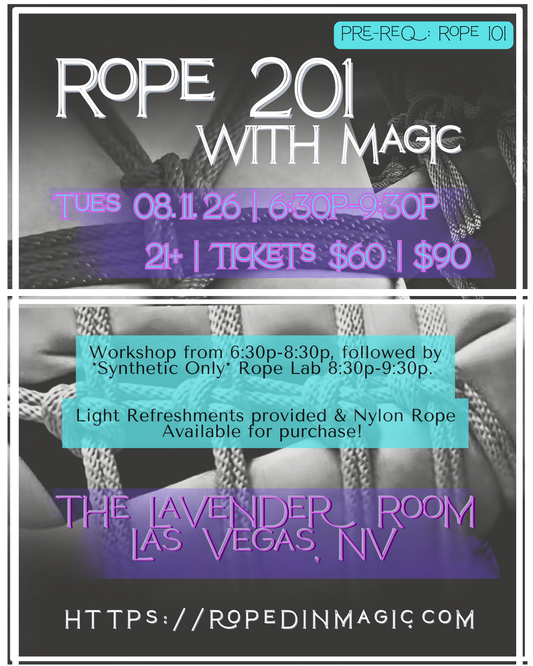 In-Person Educational Rope 201 Workshop in Las Vegas, NV on Tuesday August 11 at 6:30pm PST